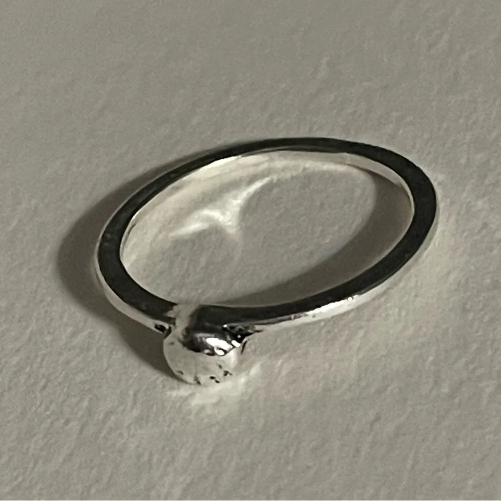 New Sterling Silver Hershey Kiss Minimalist Bohemian Handmade Ring Size: 7